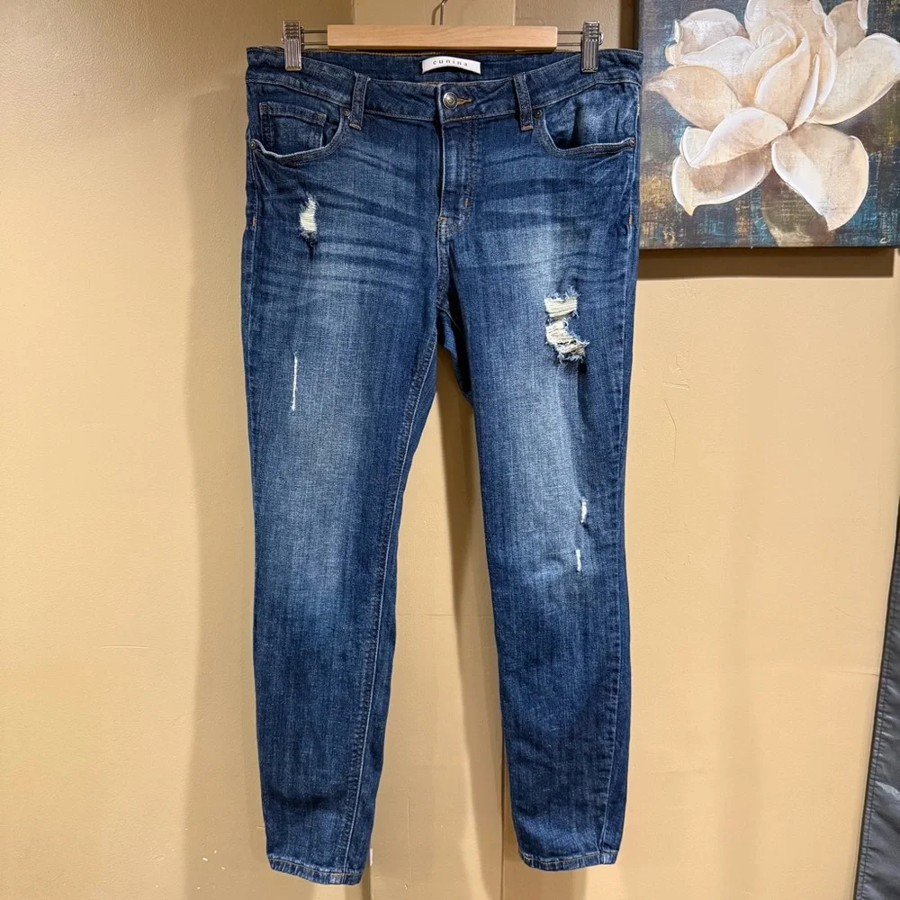 Eunina Ava Low Rise Zipper Skinny Ankle Jeans
